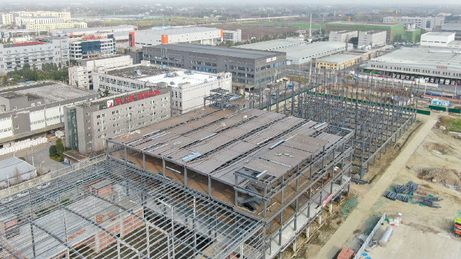 饭扫光集团调味品精深加工产业园项目加速建设（田磊 摄）