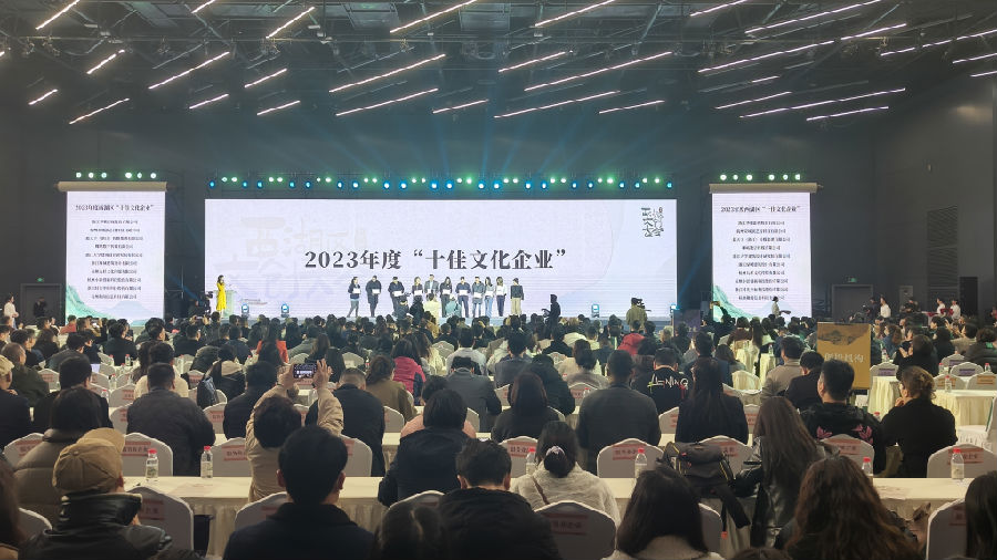 2023年度西湖区十佳文化企业发布现场（曾庆华 摄）