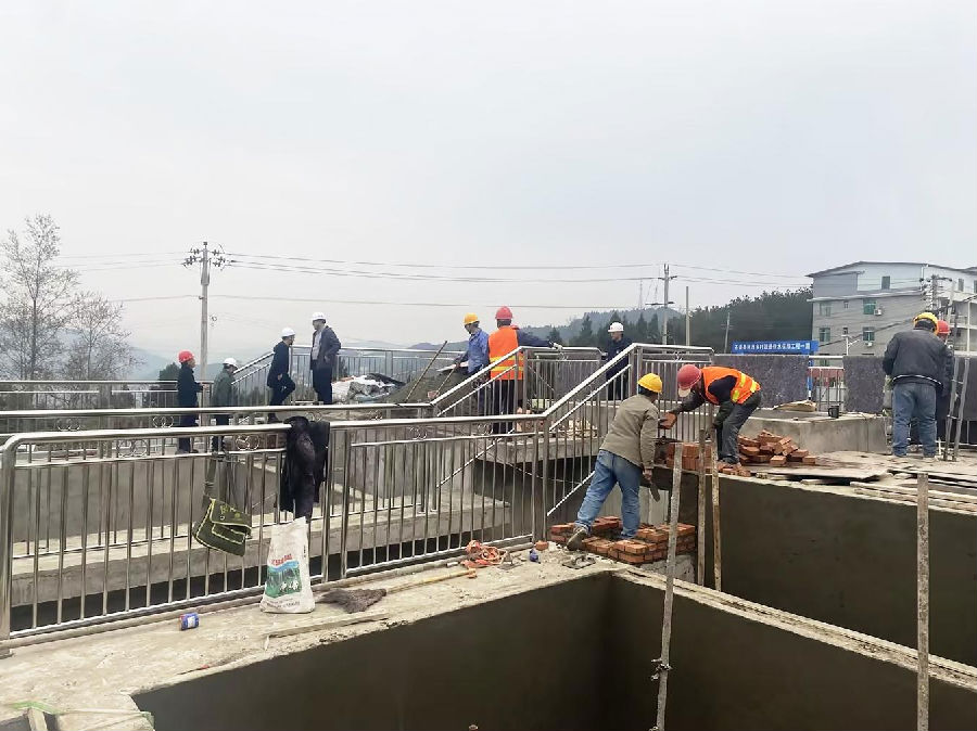 河西乡村联通供水保障工程施工现场（牛超 摄）