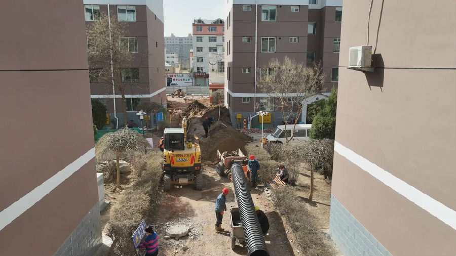 供水管网改造（朱梅宝 摄）