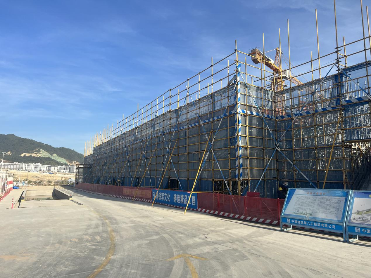 紫金县预制菜产业园项目施工建设现场图（朱浩成 摄）