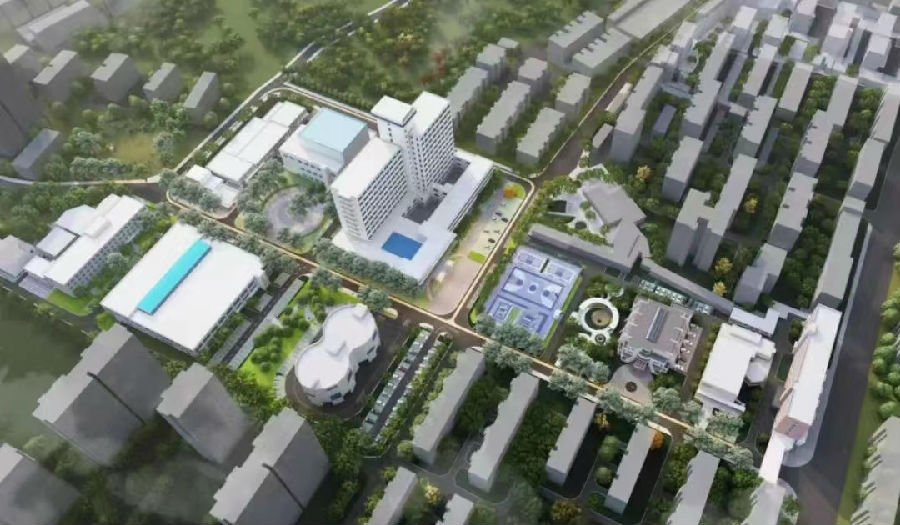 “科大硅谷”蜀山园科里科气1986产业园地块效果图（卢宣 摄）