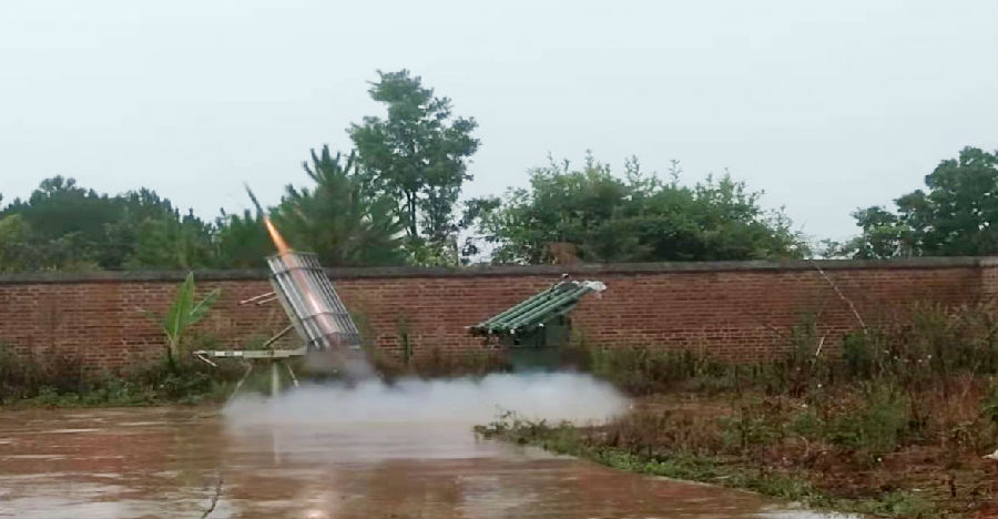 BL-1A型增雨防雹作业现场（柴晓际 摄）