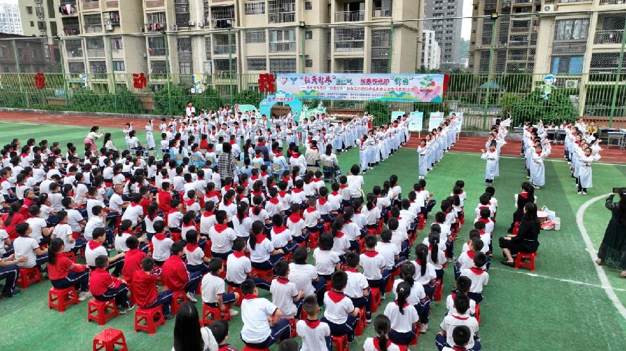 图为万秀区“扫黄打非”护苗工作站传承经典阅读文化节系列活动（麦好明 摄）