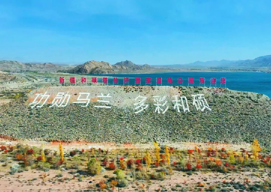 和硕县塔什汗国家湿地公园绝美景象令人目不暇接，美不胜收。（道尔利 摄）