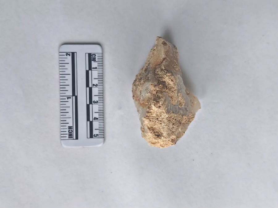 东钦村遗址采集标本—刮削器（付建丽 摄）