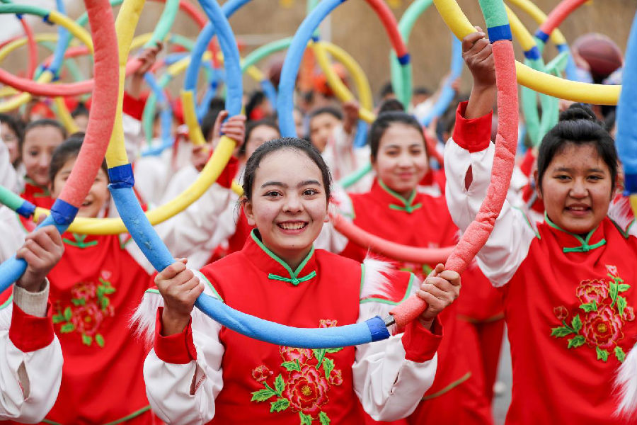 2025年春节社火活动现场（买买提艾力·艾尼瓦尔 摄）