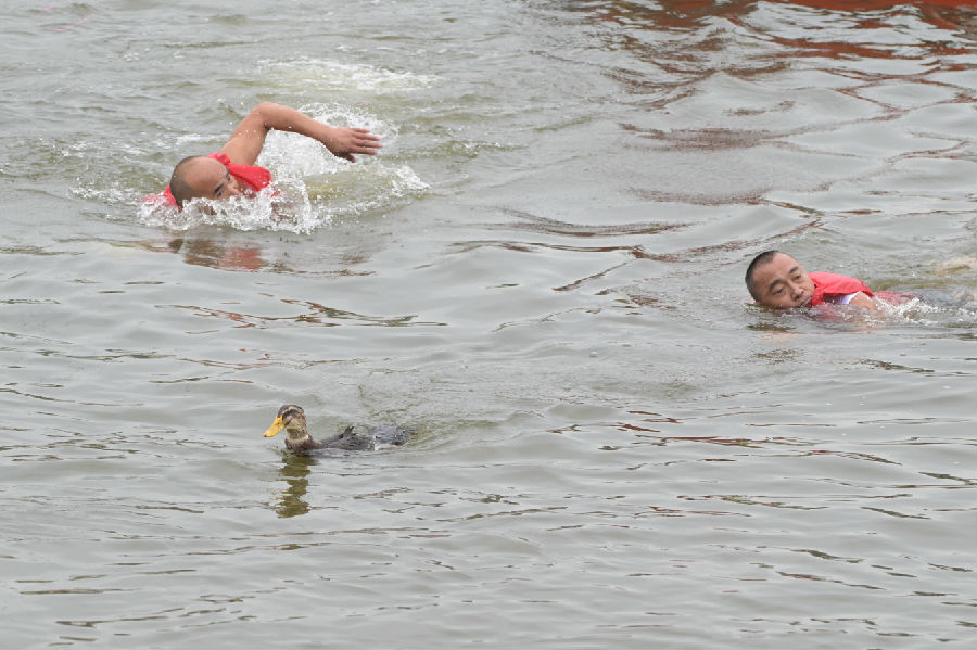 抓鸭子民俗活动（戚原 摄）