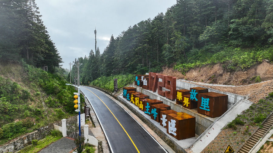 大别山主峰景区旅游公路（章卫军 摄）