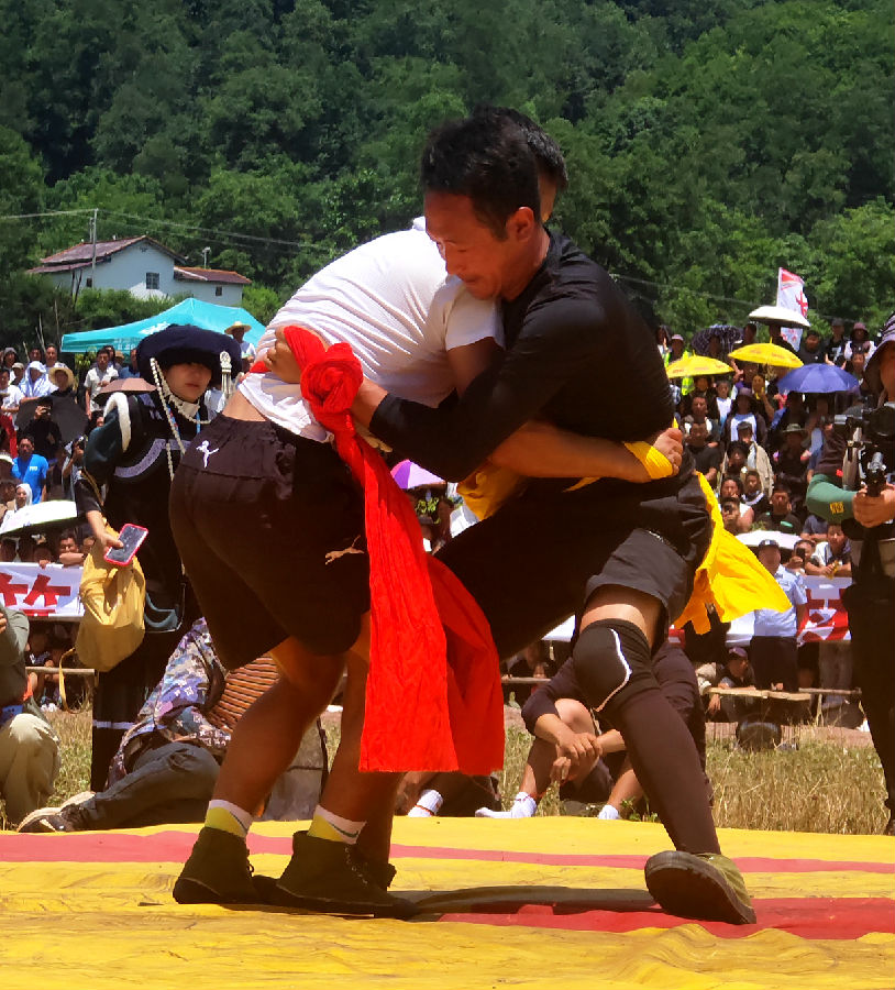 彝族式摔跤（周巧 摄）