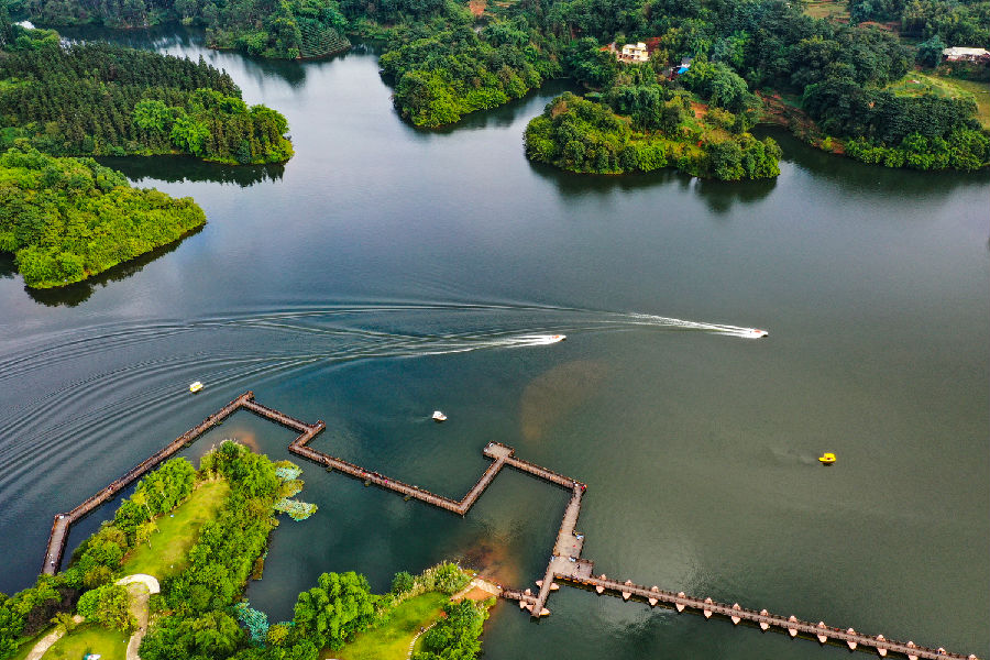 大渡口凤凰湖景区（廖胜春 摄）