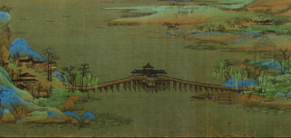 北宋 王希孟《千里江山图》局部 故宫博物院藏