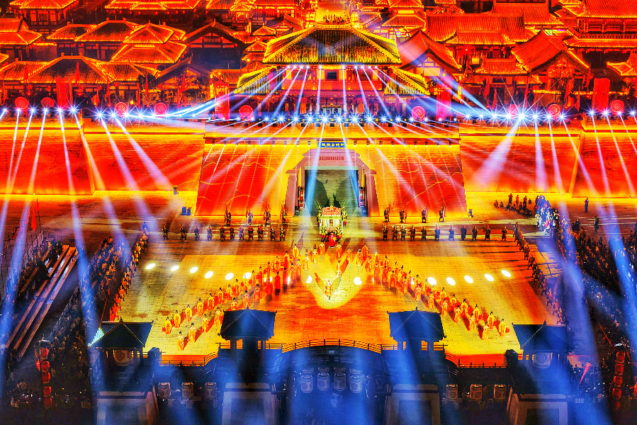 乐陵影视城迎宾演出（马志勇 摄）