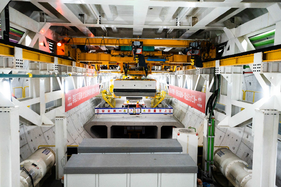 管片转运现场（宋新宇 摄）