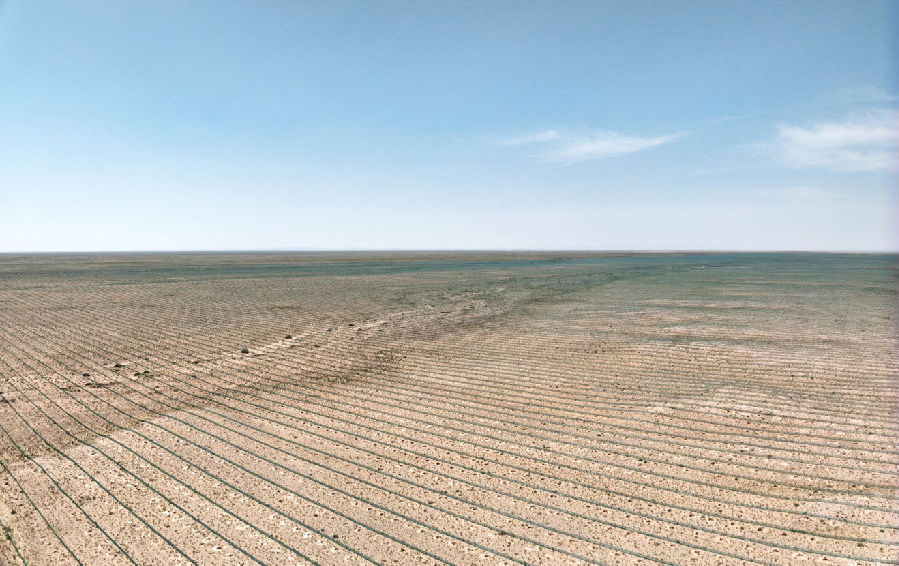 乌拉特后旗阴山一线生态综合治理项目区（孙浩然 摄）