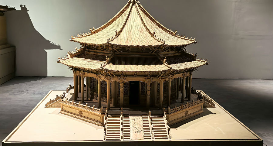 刘晓辰创作的微缩模型（席兆平 摄）