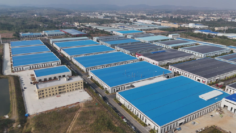 位于南漳县经济开发区的马牌轮毂厂房（刘江 摄）