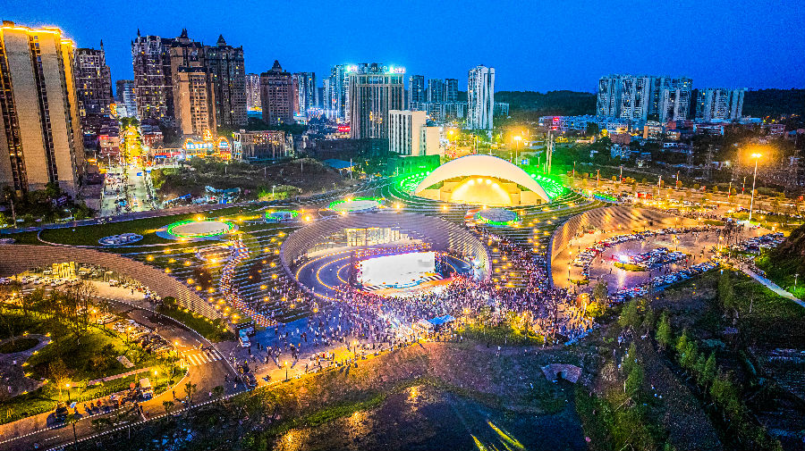 安岳石窟数字展示中心一隅（吴坤忠 摄）