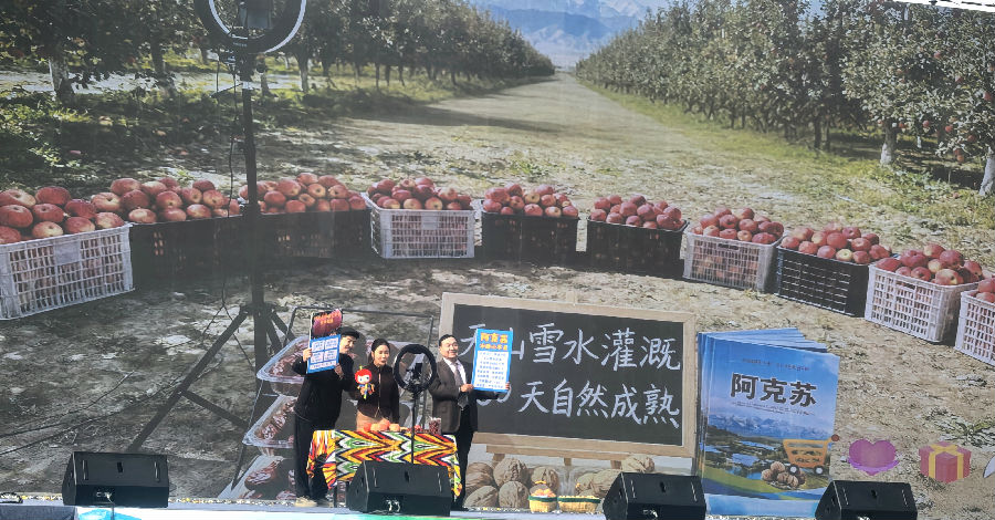 交易会开幕式上阿克苏市推介现场(查燕荣 摄) 交易会开幕式上阿克苏市推介现场(查燕荣 摄)