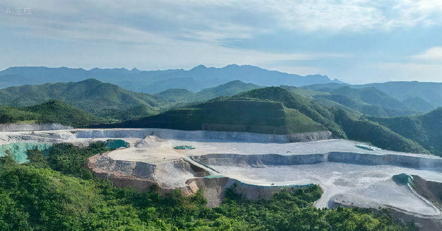 安徽九华金峰矿业股份有限公司池州市来龙山白云石矿矿山采场全貌 (左诗凡 摄) 安徽九华金峰矿业股份有限公司池州市来龙山白云石矿矿山采场全貌 (左诗凡 摄)