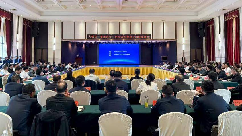 大悟县“楚商回乡”招商签约暨政企沟通座谈会现场（付向东 摄）