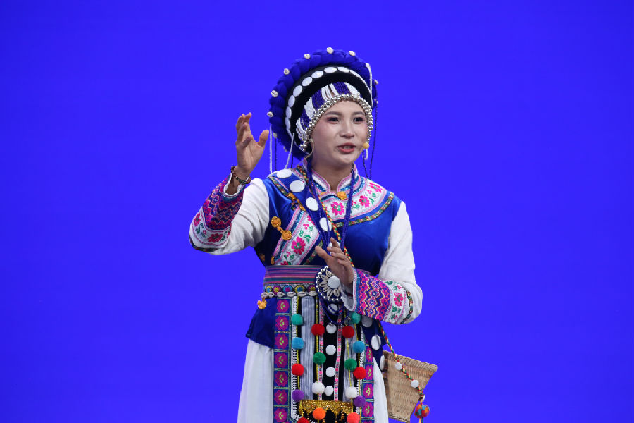 李佳洁在第五届中国新农民故事会上（郑义 摄）