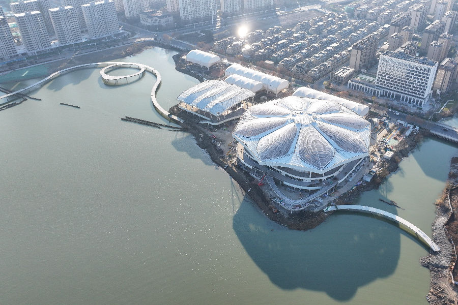 湖州国际红土网球中心鸟瞰图（何伟卫 摄）