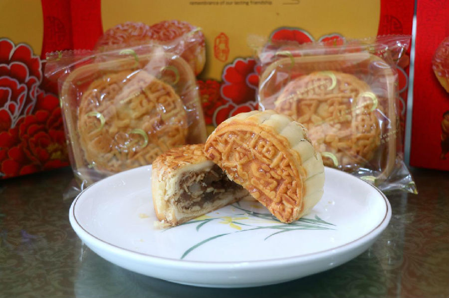 屯昌黑猪叉烧五仁月饼（徐世国 摄）