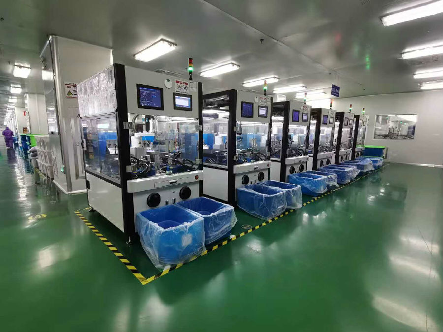 美昕医疗器械(昆山)有限公司生产车间（陆淳 摄）