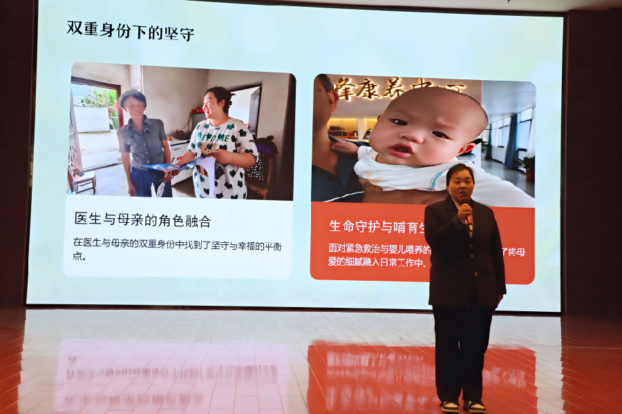 乡村医生占园园分享守护乡亲与游客的故事（刘钊海 摄）