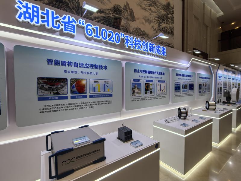 湖北“61020”科技成果现场展示(余惠玲 摄)