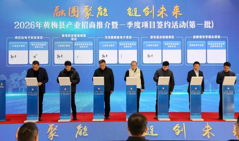 集中签约现场(郑鉴峰 摄)