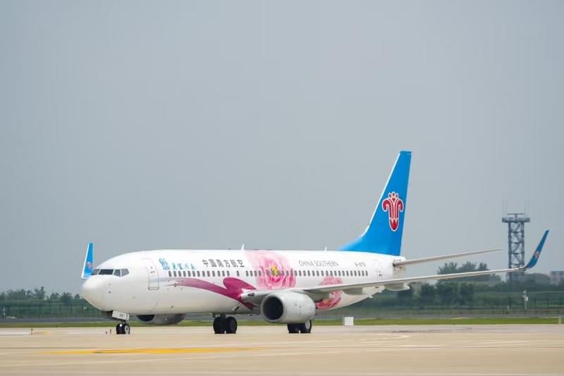 南航“老家河南”号飞机(王进冲 摄)