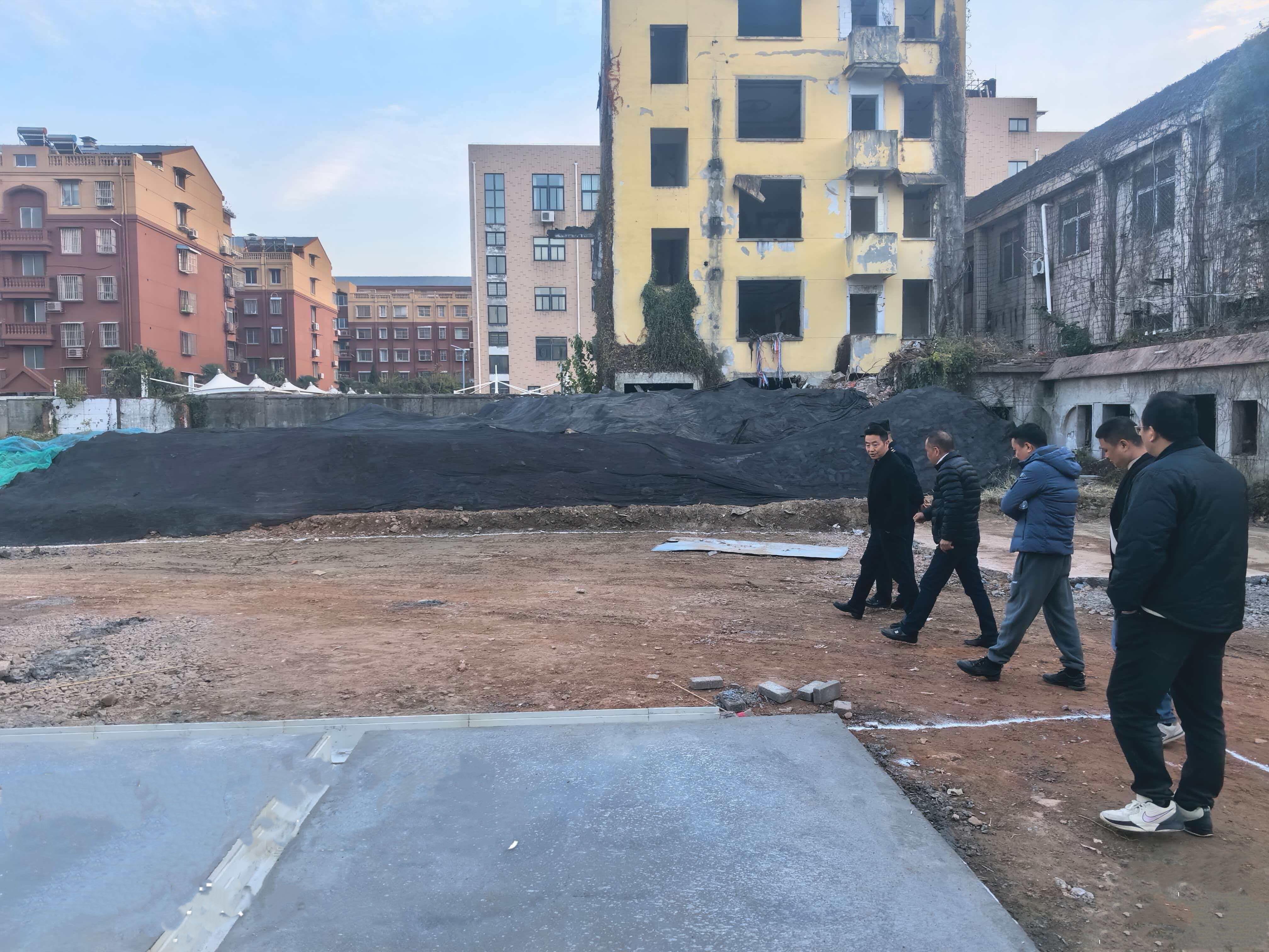 现场勘察闲置地块情况(徐熙 摄)