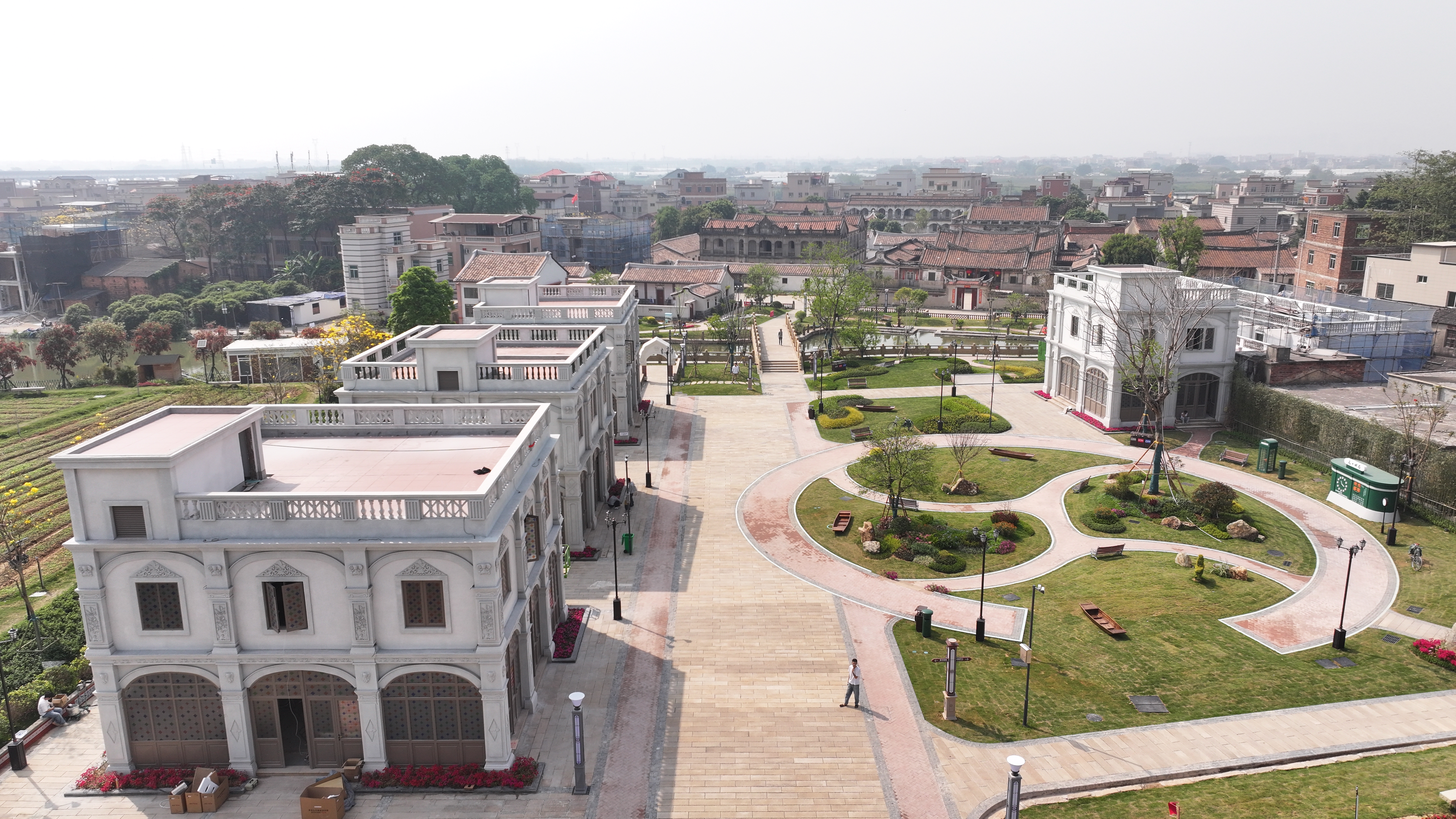 天一总局周边环境整治工程初步完成,百年侨批故里焕新颜。(陈艺鹏 摄)