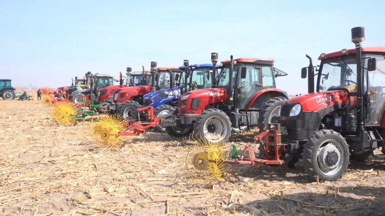 通榆县在开通镇永丰村举办保护性耕作现场会(张晓龙 摄)