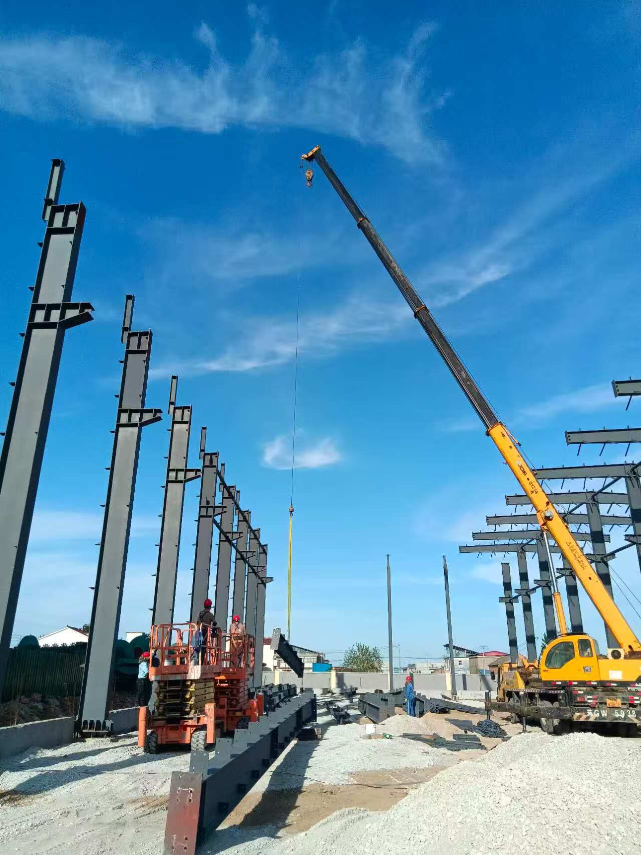 汇驰智能磁电器件制造有限公司建设工地(周海波 摄)