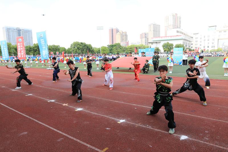 武术体操表演现场(孙诚 摄)
