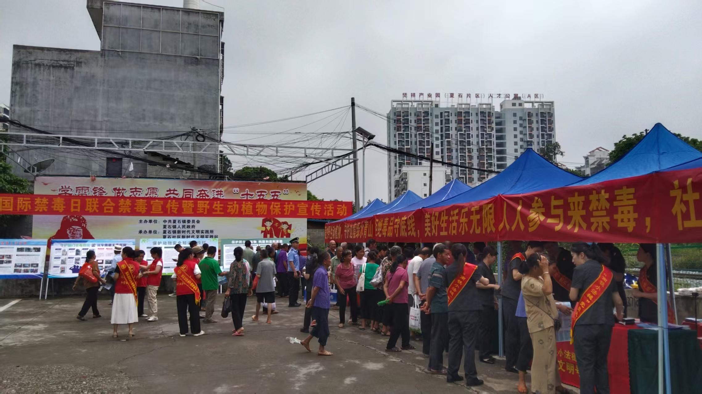 全民禁毒宣传进边关活动现场(周菊华 摄)