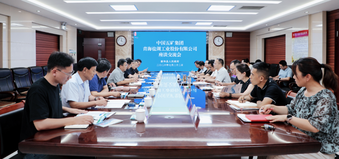 新和县与中国五矿集团、青海盐湖工业进行座谈交流会现场(齐曼古丽·萨塔尔 摄)