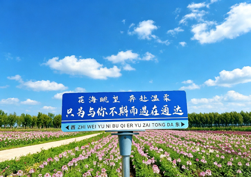 打卡标识牌(姚杨 摄)