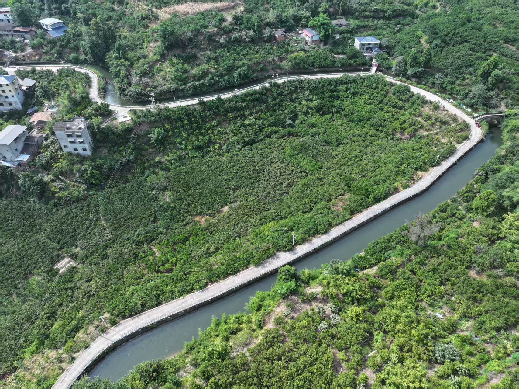 黑龙滩灌区水源输送至沿线乡镇(潘帅 摄)