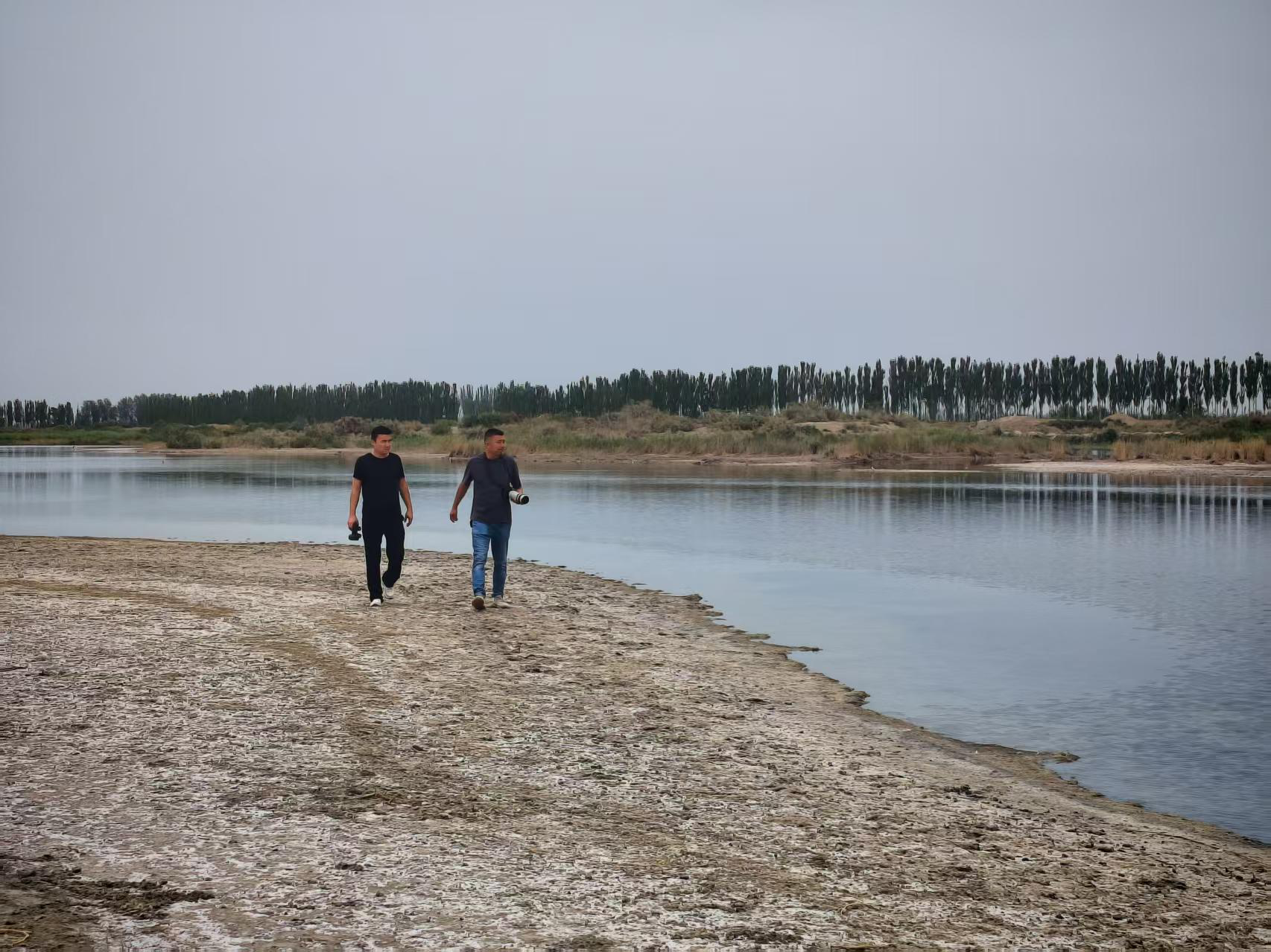 野鸟栖息地巡护监测现场(艾买江·尼亚孜 摄)