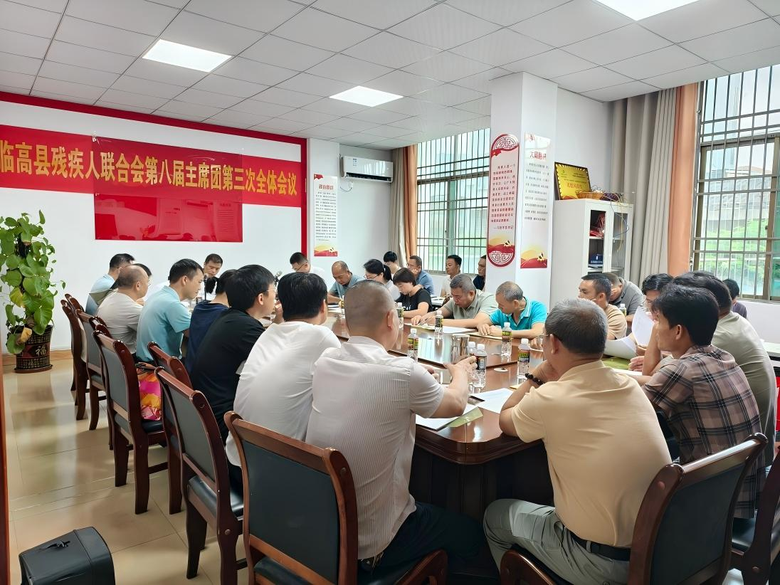 临高县残疾人联合会第八届主席团第三次全体会议现场(谢珊珊 摄)