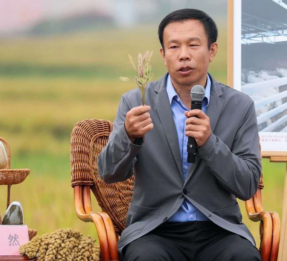 山西省后稷实验室执行主任姜亮详解科学育种(席兆平 摄)