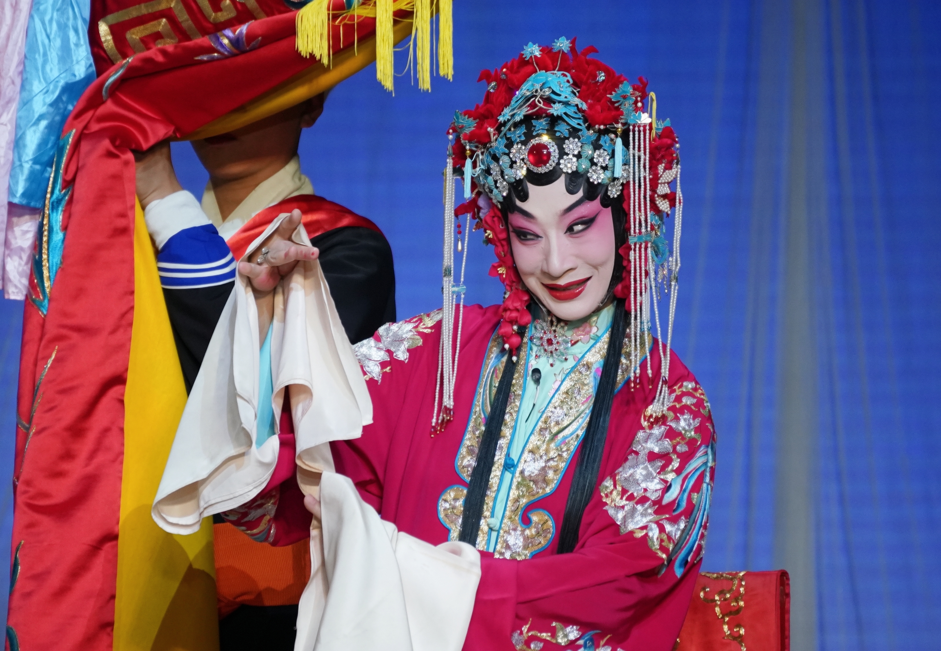 李海燕在《锁麟囊》中饰演薛湘灵。(彭昕禹 张义阳 摄)