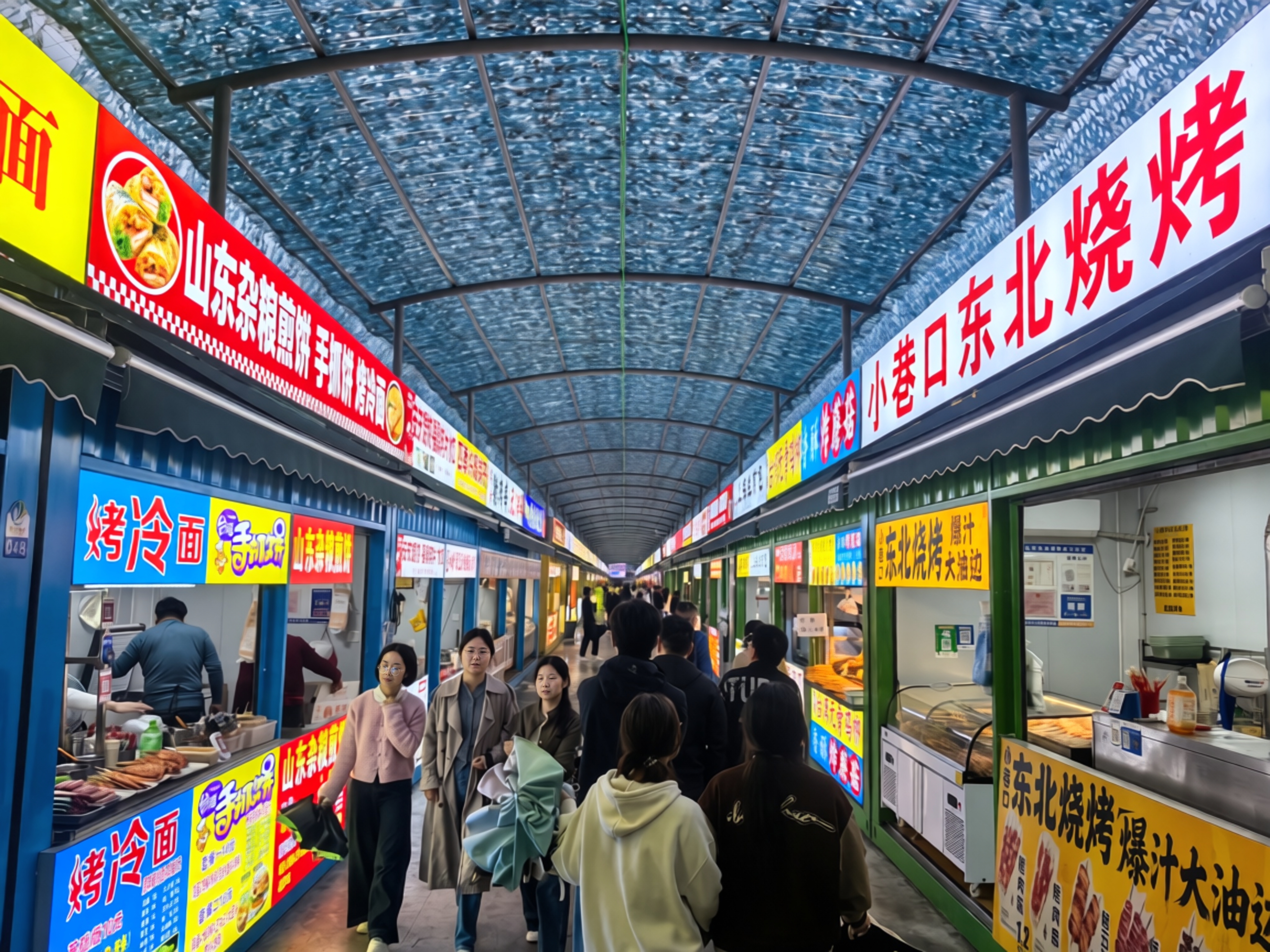 孝南区“澴川渔火”夜市(余惠玲 摄)