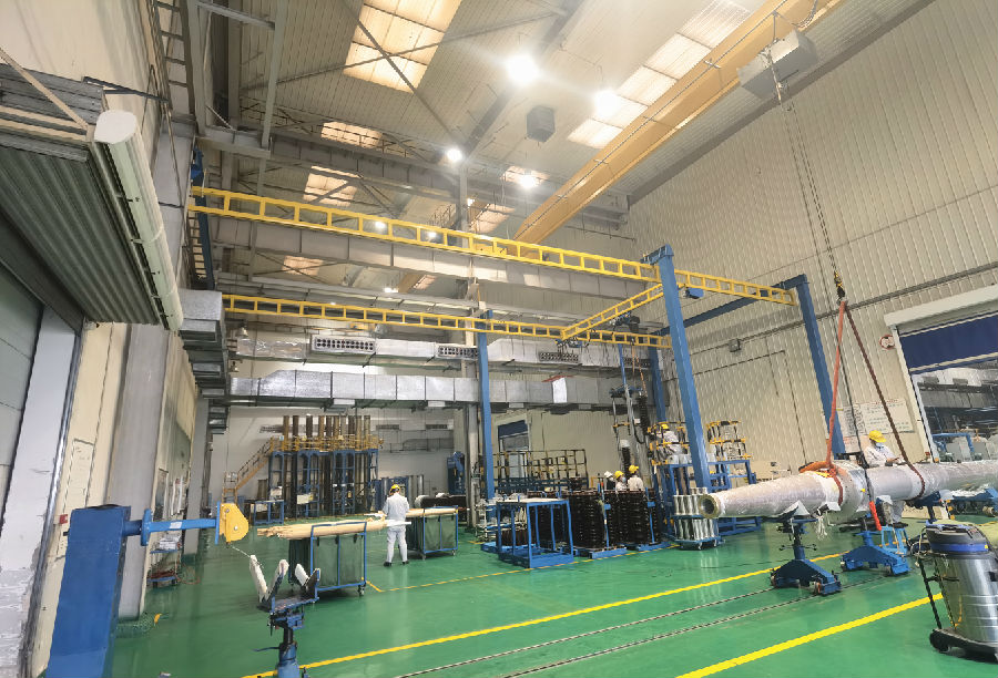 诺尔起重机有限公司制造的刚性梁起重机（王晨光 摄）