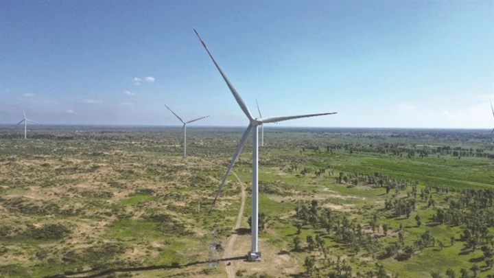 奈曼旗明阳风电项目 通讯员 孟 来摄