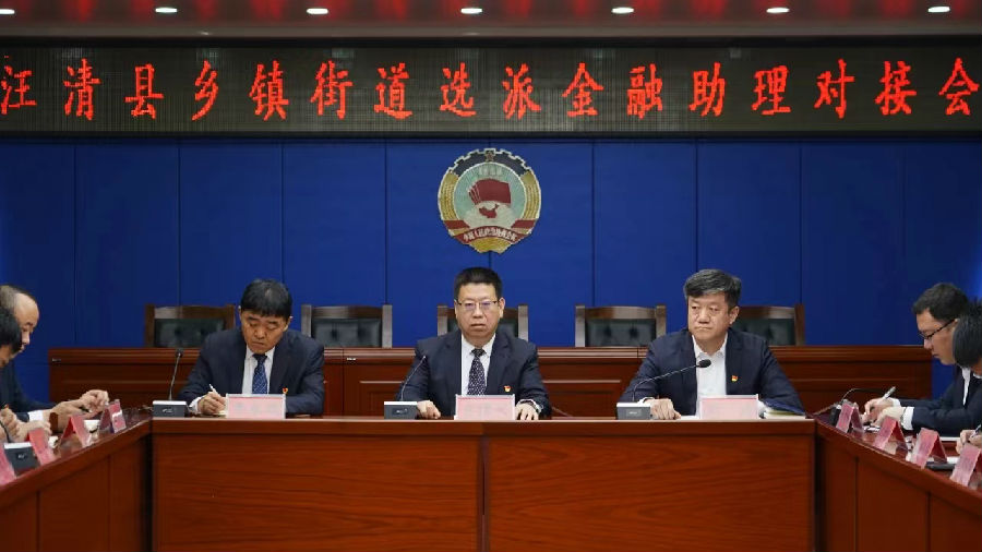 召开乡镇街道选派金融助理对接会（李开旭 摄）